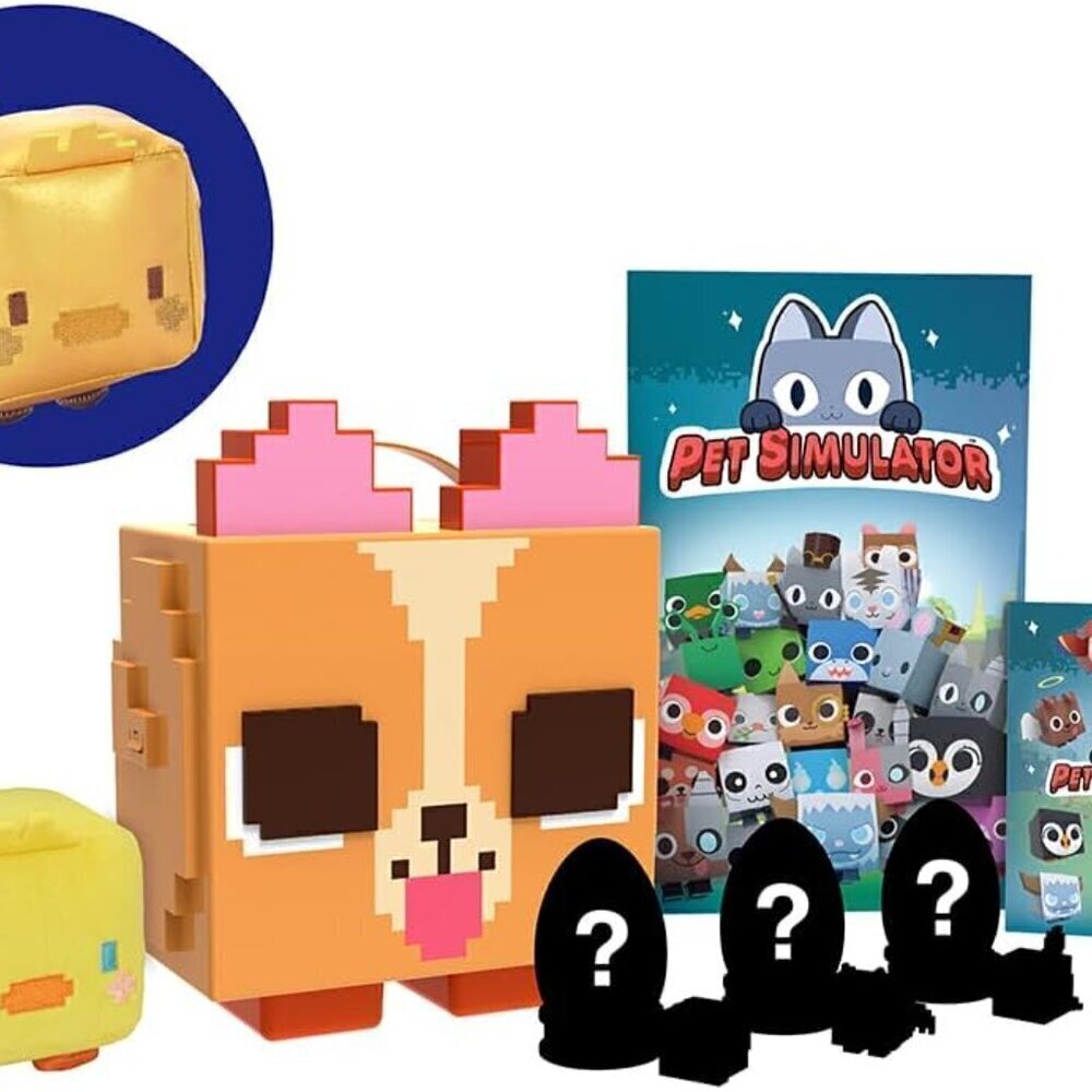 Pet Simulator - Pixel Corgi Mystery Collector Bundle (9" Case w/ 8 Collectibles,